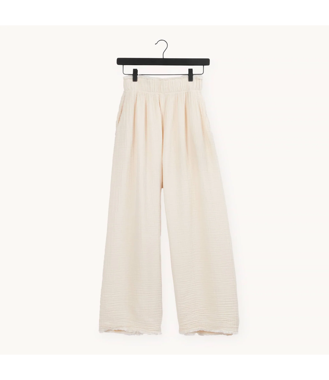 Pokoloko Crinkle Palazzo Pants - OS - Cream