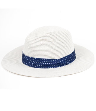 Fedora - White with Polka Dot*