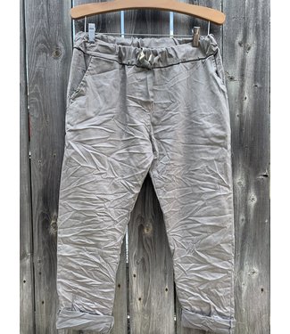 Made in Italy Crinkled Joggers  - Fango