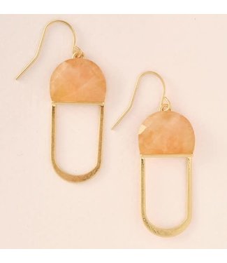 Scout Stone Chandelier Earring - Sunstone/Gold