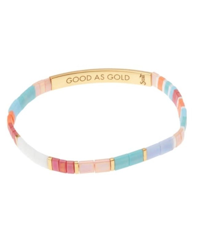 Scout Good Karma Bracelet - Good As Gold - Aqua Multi/Gold
