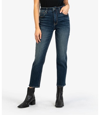 KUT Jeans Elizabeth High Rise Crop Straight Leg - Dark