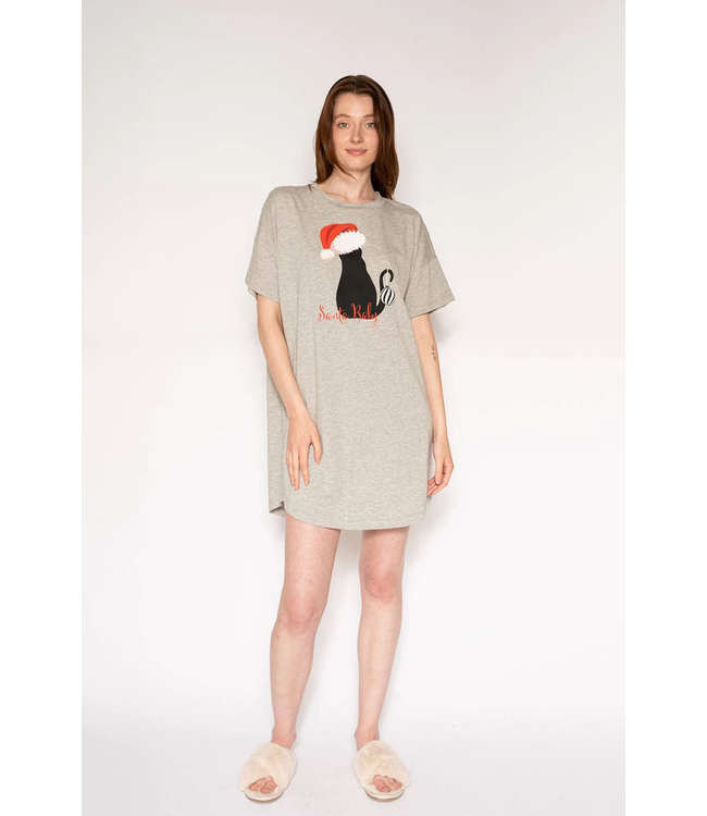 LatteLove Santa Baby Sleep Shirt - Grey