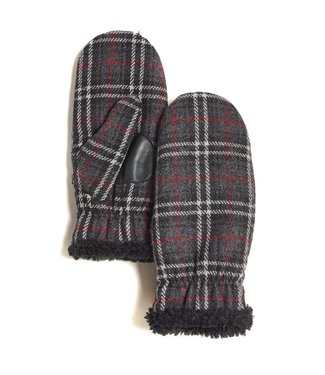 Brume World Wool Blend Mittens - Plaid