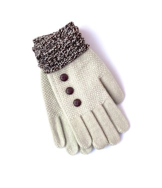 Gloves with 3 Buttons - Oat