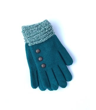 Gloves with 3 Buttons - Teal