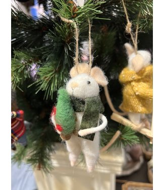 Ornament - Mouse w Christmas Tree