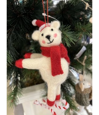 Abbott Ornament - Skating Polar Bear*