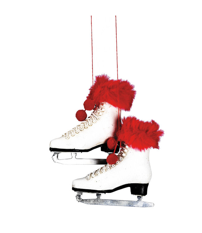 Skate Red Faux Fur Xmas Ornament*