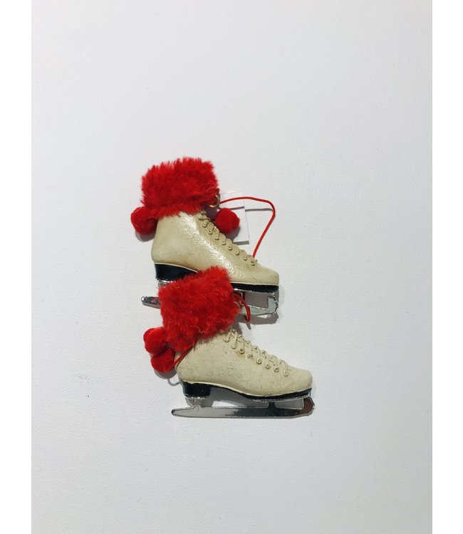 Skate Red Faux Fur Xmas Ornament*