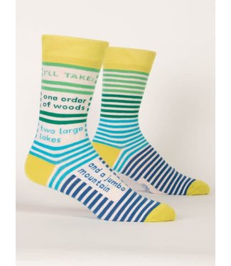 Blue Q Crew Socks - I'll Take One Order of Woods