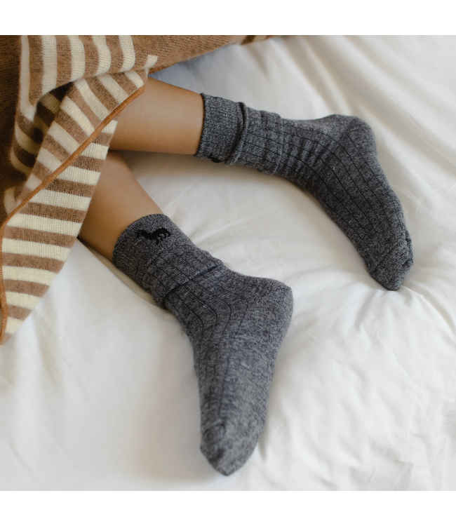 Pokoloko Everyday Alpaca Sock - Granite