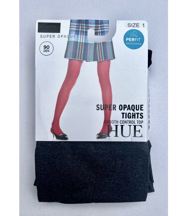 Hue Super Opaque Smooth Control Tights - Graphite Heather