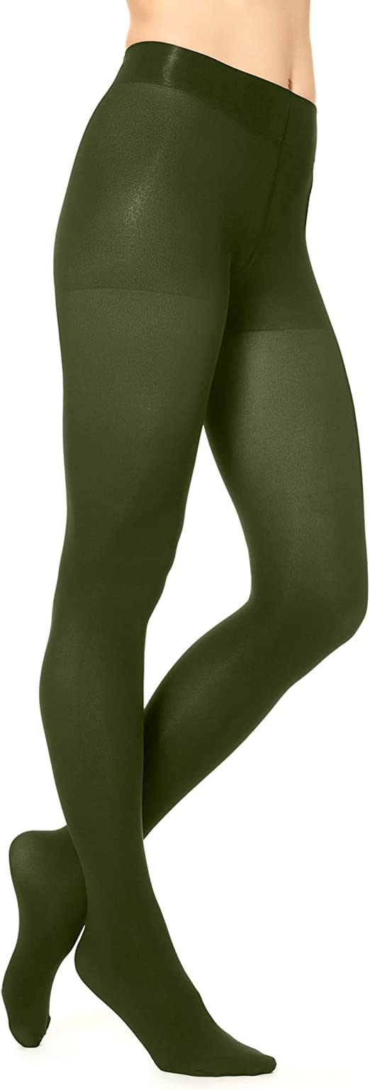 Super Opaque Smooth Control Tights - Forest