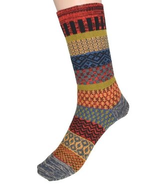 Boot Socks - Geometric - Mustard/Grey