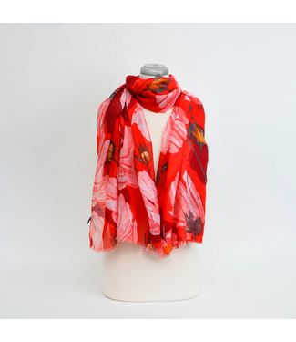 Lightweight Vibrant Flower - Red