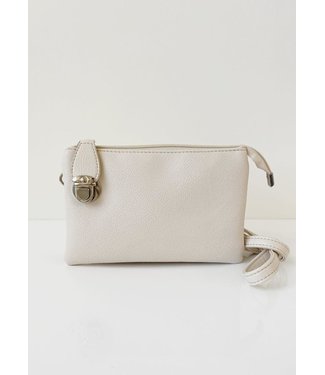 3-Sectional Crossbody/Wristlet - Beige