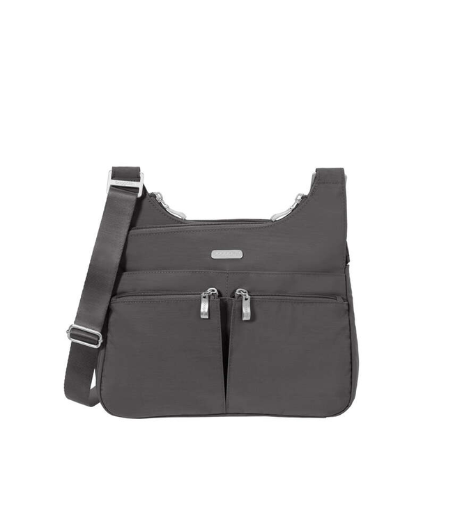 Baggallini Cross Over Crossbody w/ RFID wristlet - Charcoal