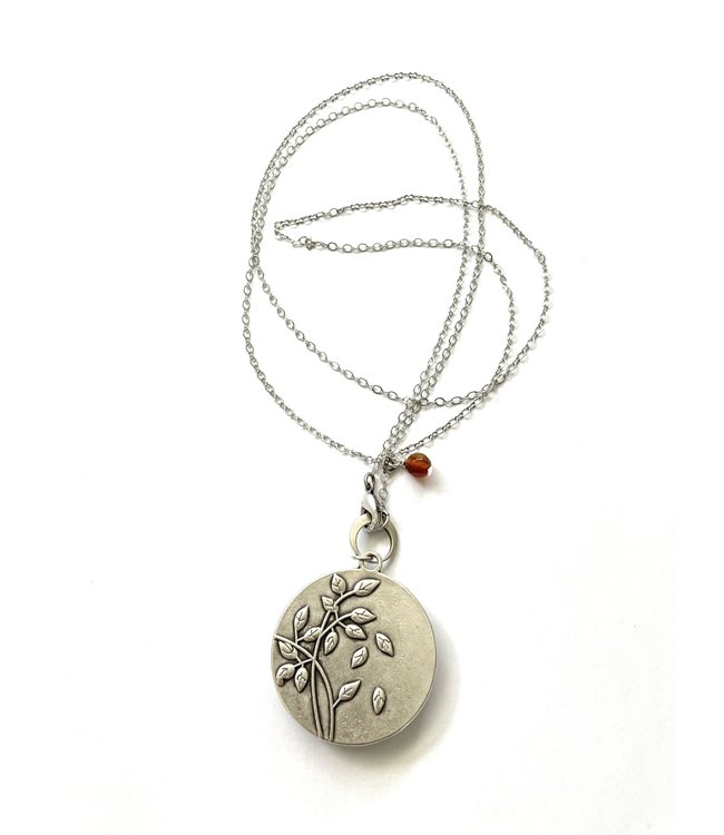 Made in Canada Antique China Necklace - Orange Peony