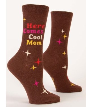 Blue Q Crew Socks - Here Comes Cool Mom