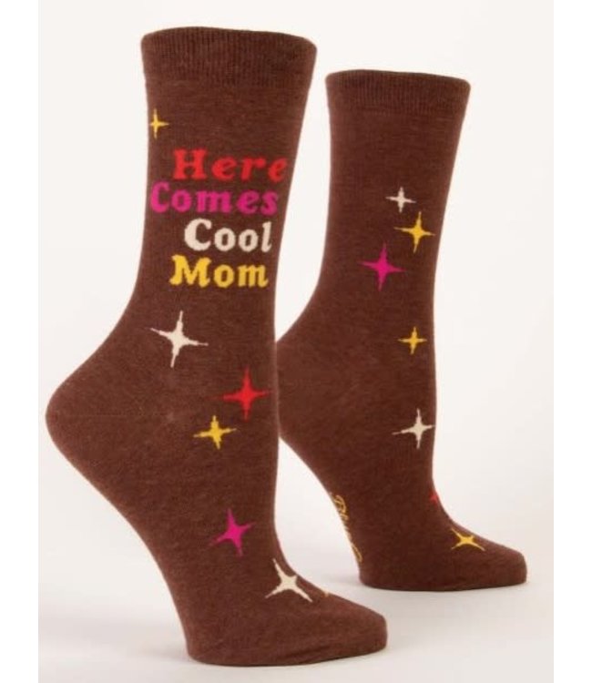 Blue Q Crew Socks - Here Comes Cool Mom