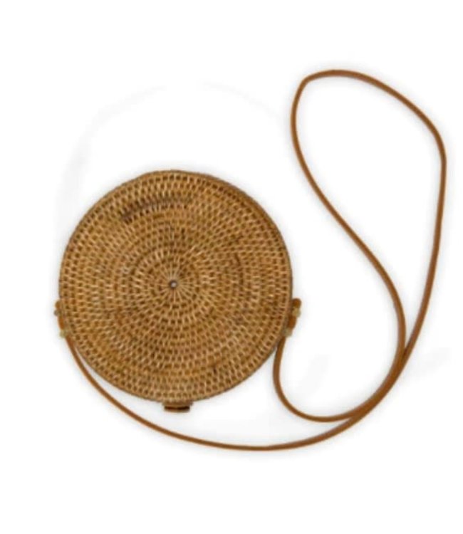 Pokoloko Bali Bag - Circle  8" - Caramel