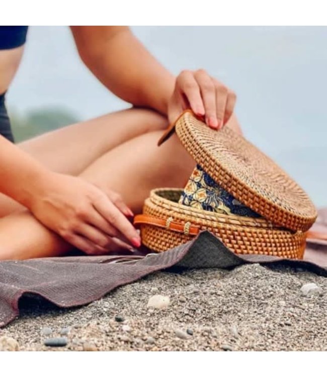 Pokoloko Bali Bag - Circle  8" - Caramel