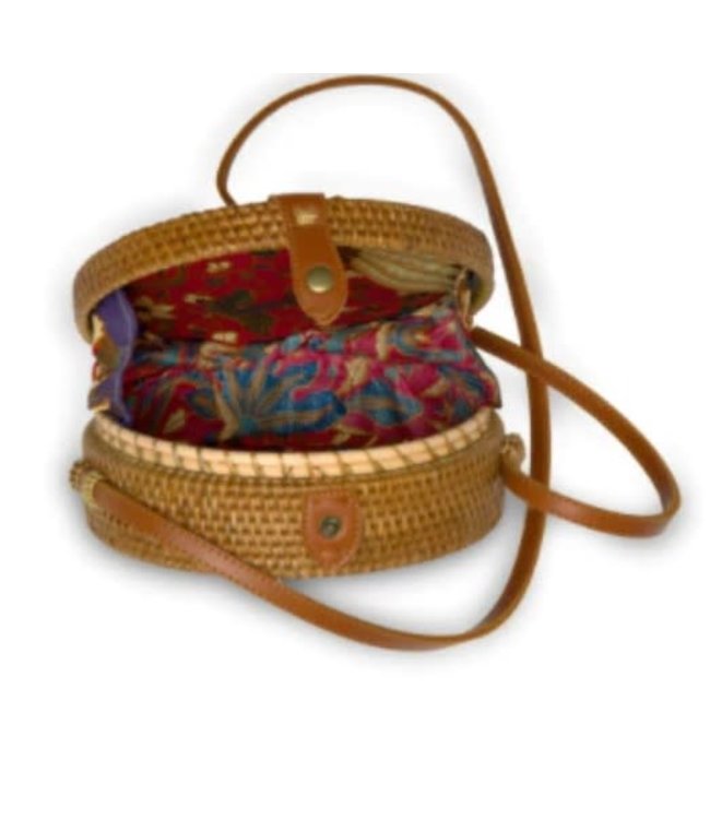 Pokoloko Bali Bag - Circle  8" - Caramel