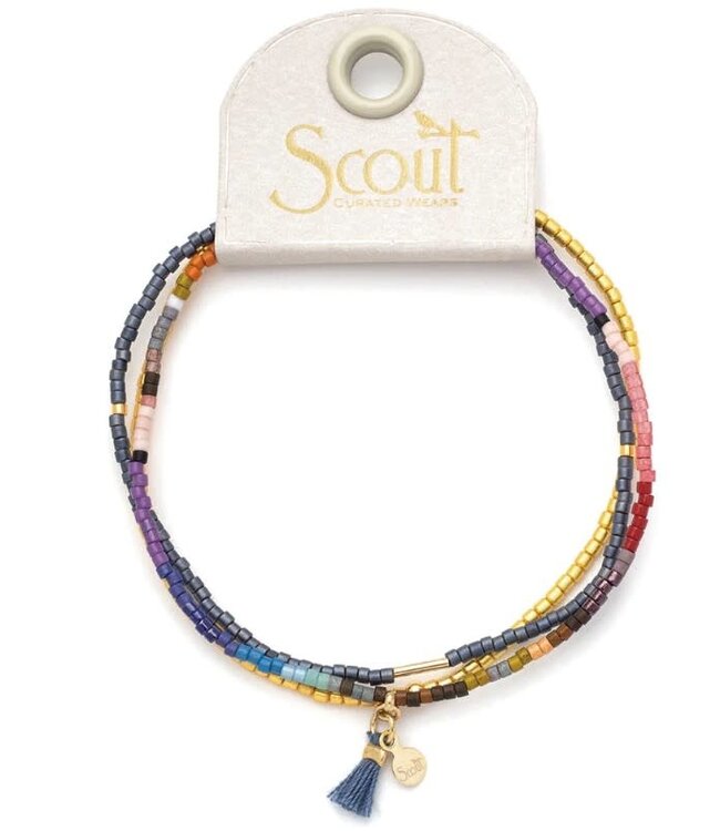 Scout Chromacolor Miyuki Bracelet Trio - Dark Multi/Gold
