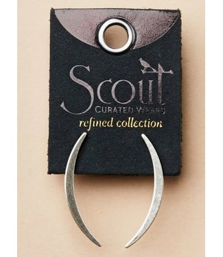 Scout Gibbous Slice Stud - Silver