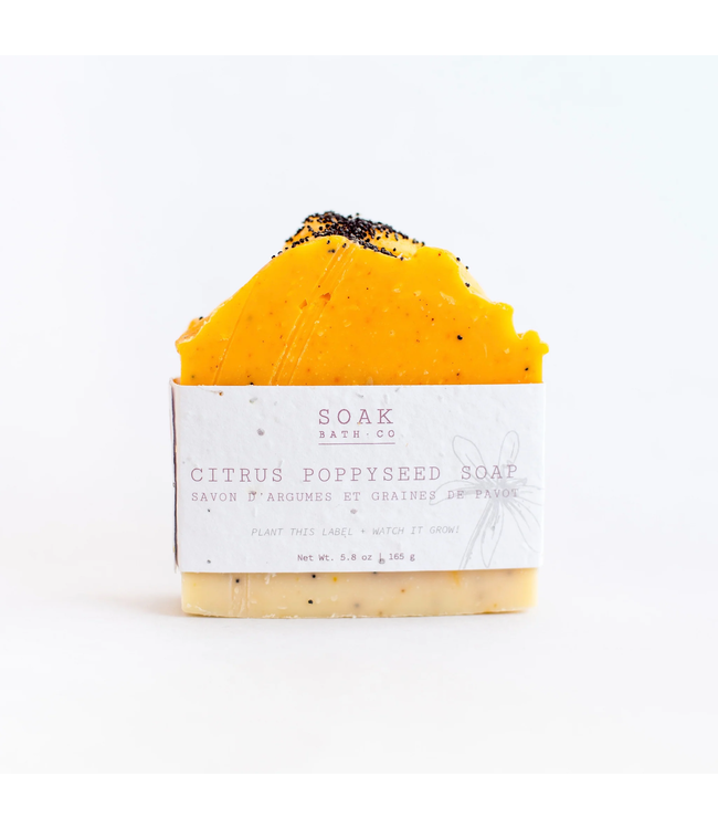 Soak Bath Co Citrus Poppyseed Soap Bar