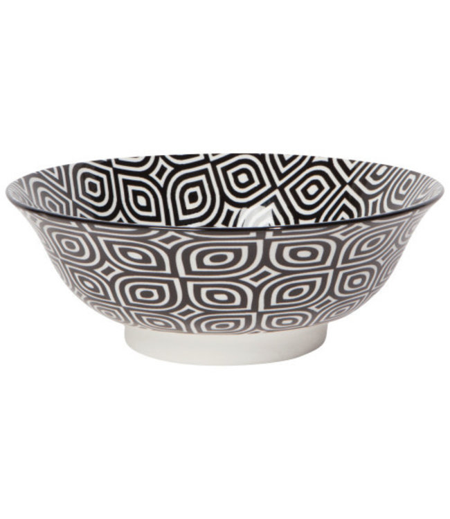 Danica Studio Bowl - 8" - Black & White Geo