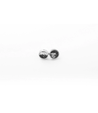 dconstruct jewelry Concrete Aluminum Earrings - Stud -Small-Silver