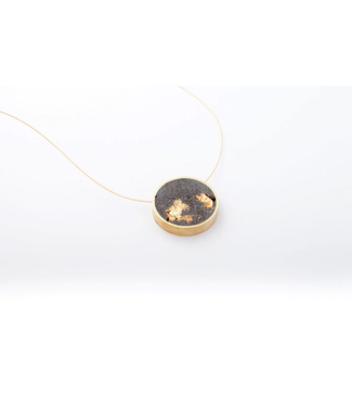 dconstruct jewelry Concrete Brass Necklace - Circle - Medium