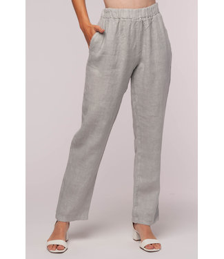 Linen Luv Linen Slim Pants - Grigio Chia