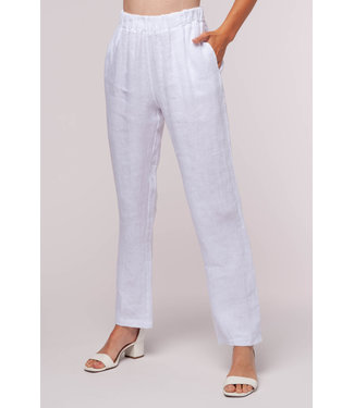 Linen Slim Pants - Bianco