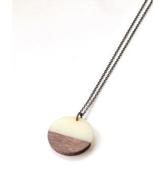 Resin and Wood Necklace - Small