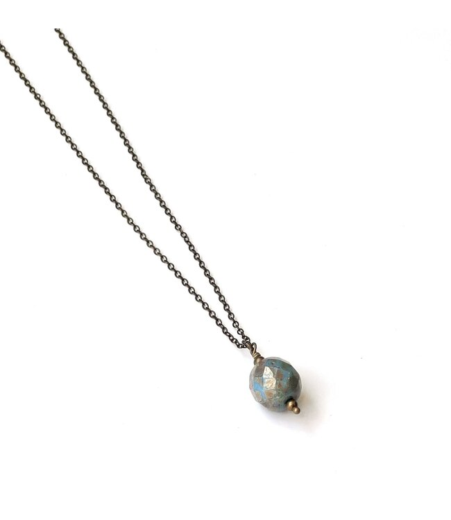 Faceted Bead Necklace - Turquoise