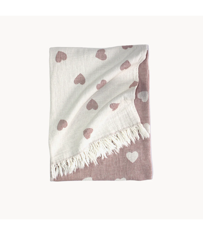 Pokoloko Turkish Towel - Heart - Shell