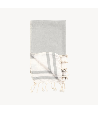 Pokoloko Turkish Hand Towel - Classic - Light Grey