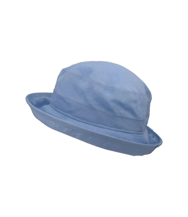 Puffin Gear Linen Bowler Hat - Faded Denim