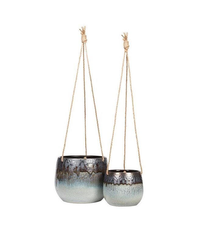 Abbott Ombre Glazed Hanging Planter - Large