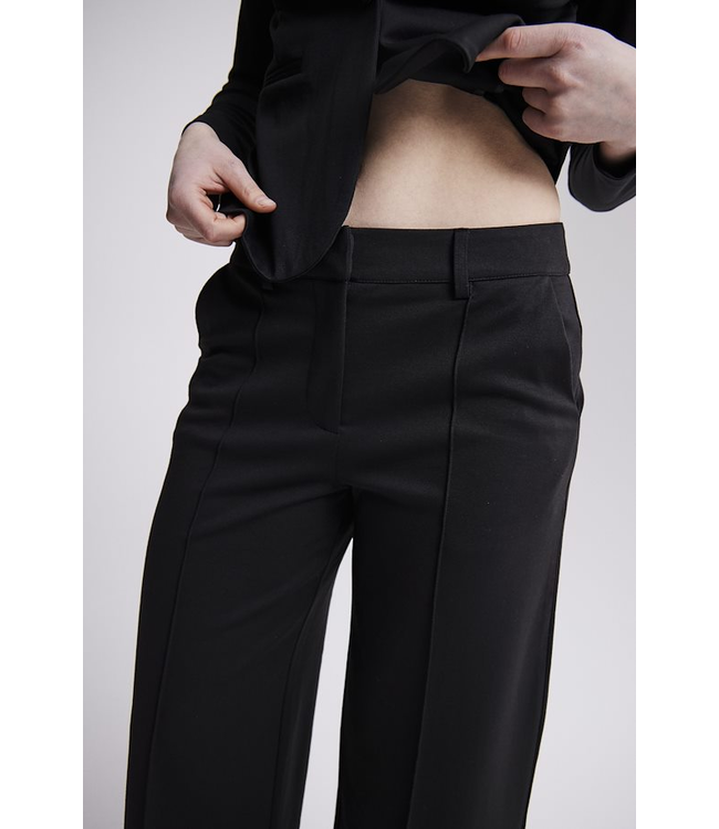 ICHI Kate Wide Leg Office Pants - Black