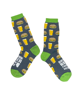 Plainsbreaker Men's Crew Socks - Burgers & Beer