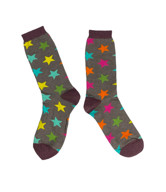 Plainsbreaker Men's Crew Socks -  Taupe Stars