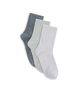 Lemon 3 Pairs of Socks - Tootsie Roll - Grey patterns