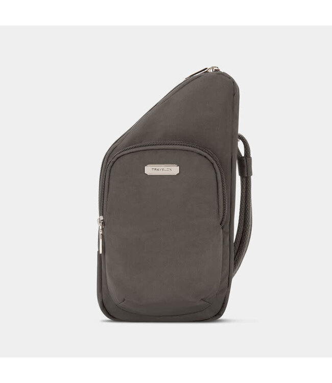 Travelon Anti-Theft Mini Asymmetric Crossbody - Smoke