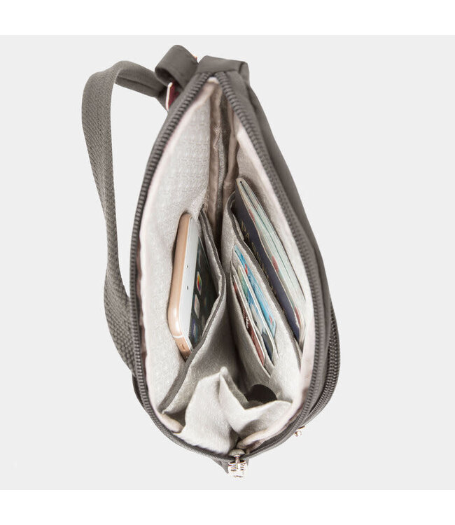 Travelon Anti-Theft Mini Asymmetric Crossbody - Smoke