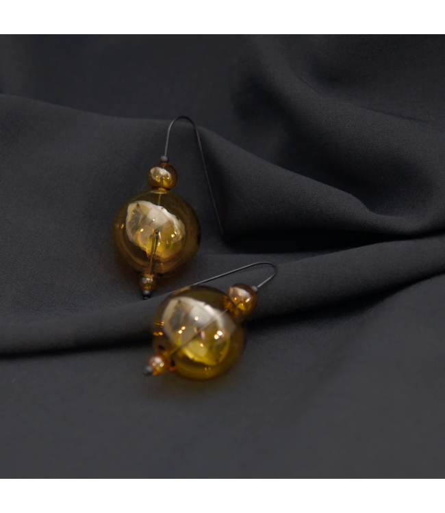 Pursuits Large Scoop Earrings - Amber