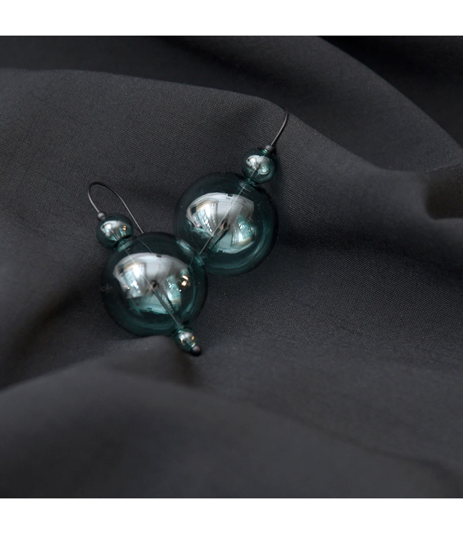 Pursuits Large Scoop Earrings - Aqua